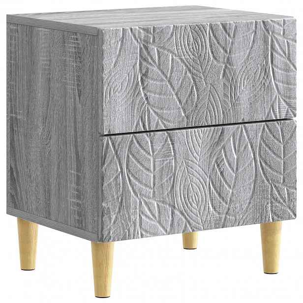 vidaXL Noční stolek Šedý Sonoma 43 x 34,5 x 48 cm Kompozitní dřevo