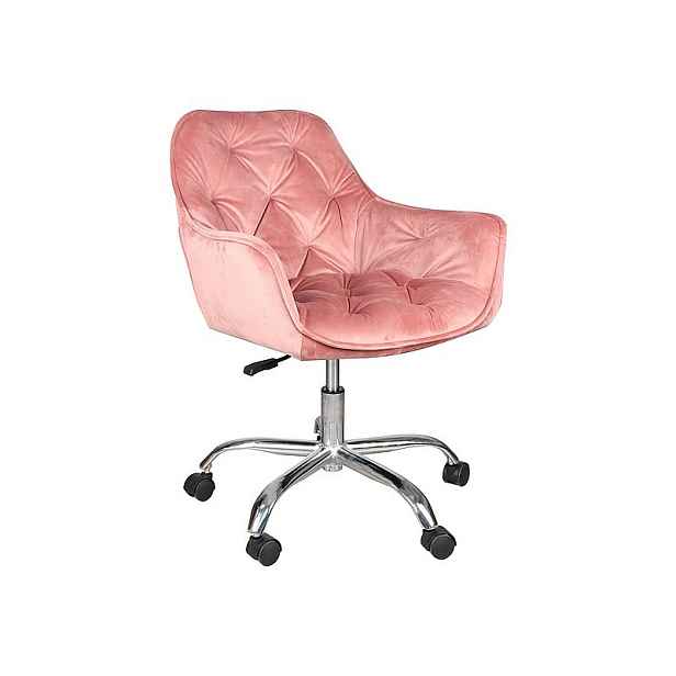 Kancelářské křeslo Q-190 VELVET, starorůžové