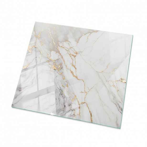TULUP SKLENĚNÁ DESKA 60x60 cm Elegantní mramor s žilkováním