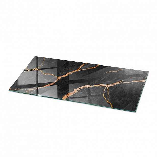 TULUP SKLENĚNÁ DESKA 125x50 cm Mramorový vzor s žilkováním