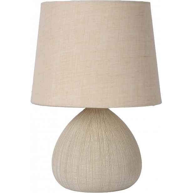 Keramická Stolní Lampa Krémová E14 26 CM, Minimalistická