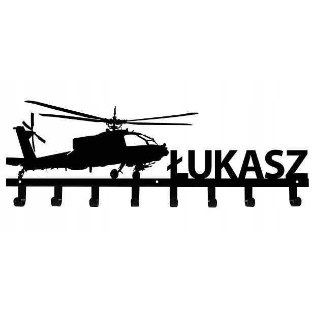 Nástěnný věšák se jménem Jméno nápis logo Černý