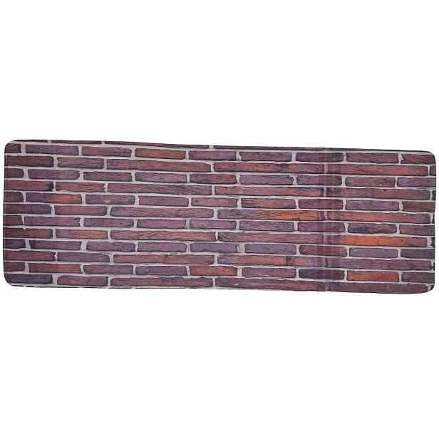 Protiskluzová 3D předložka Cihly, 60x180, fialová, chodba / předsíň, Apextextil