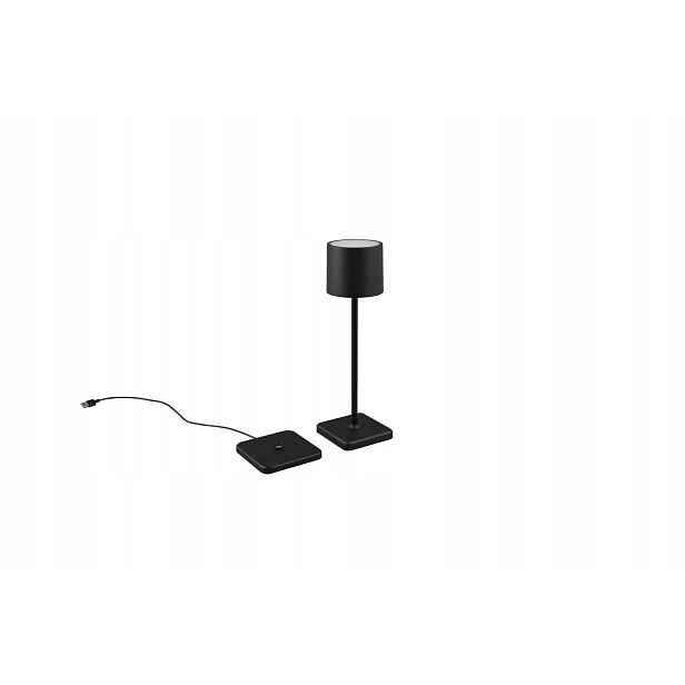 Venkovní přenosná akumulátorová stolní Led lampa černá, změna barev Rl
