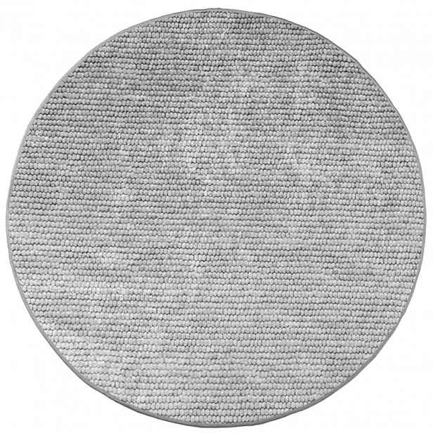 vidaXL Koberec Šedá Ø 120 cm 100% polyester 3 mm Lze prát
