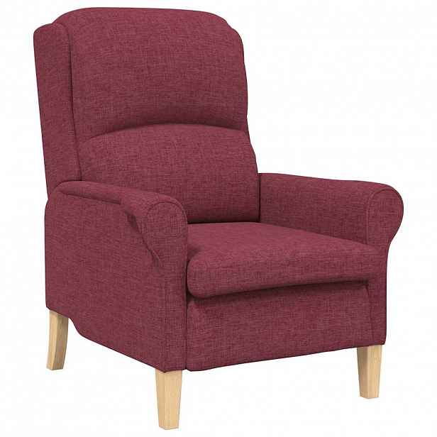 vidaXL křeslo vínová červená textil