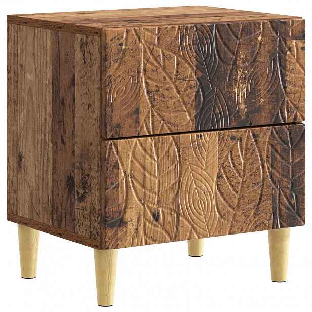 vidaXL Noční stolek Staré dřevo 43 x 34,5 x 48 cm Kompozitní dřevo