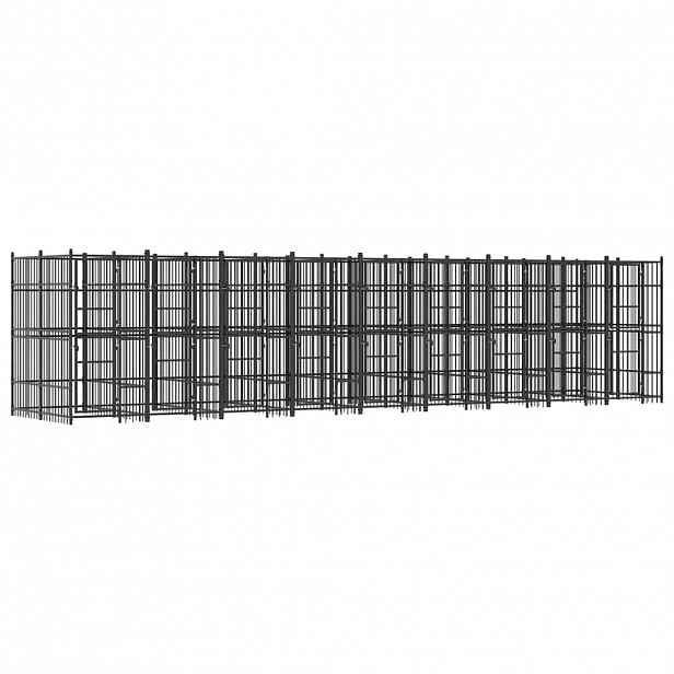 vidaXL Venkovní psí kotec ocel 16,59 m²