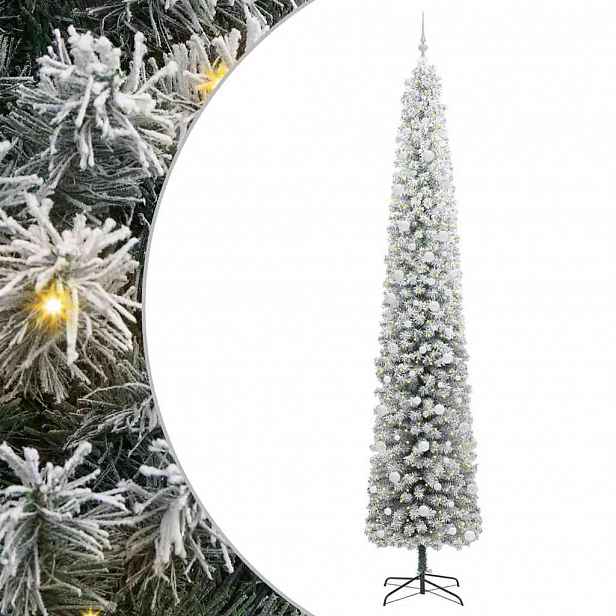 vidaXL Umělý vánoční stromeček Zelená 270 cm PVC, ocel a plast