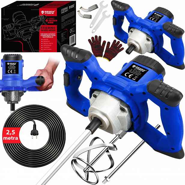 Míchadlo Na Lepidlo Z Betonu Elektrické 2800W Míchadlo Silné XL