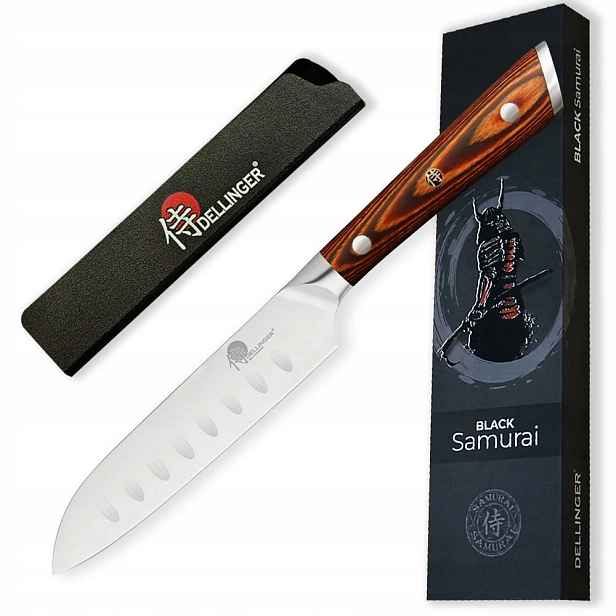Nůž šéfkuchaře ko-Santoku 124 mm, Dellinger German Black Samurai