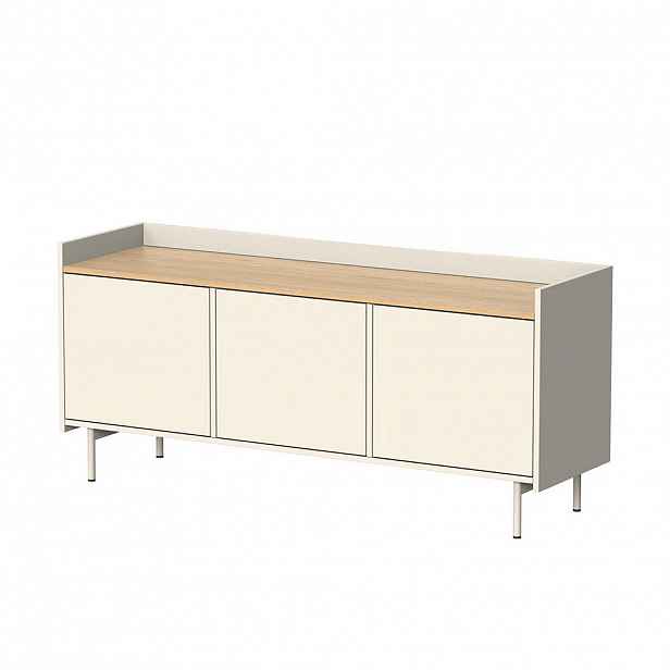 Vicco NÍZKÝ NÁBYTEK POD TELEVIZI Velina Krémová 140 x 63 cm se 3 dveřmi