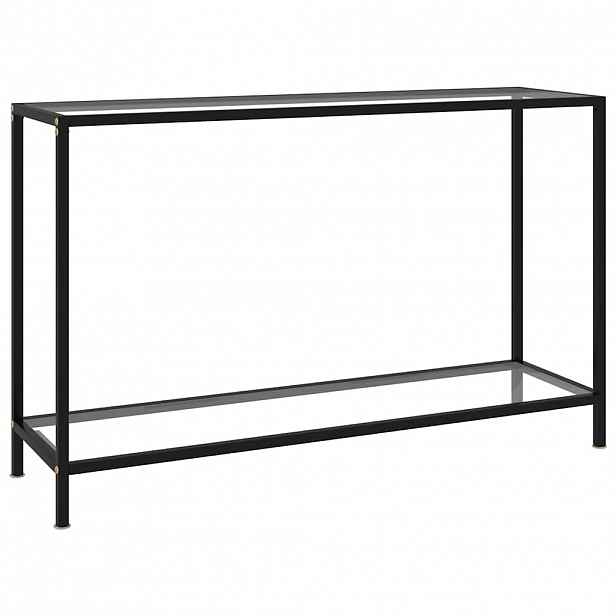 vidaXL Konzolový stolek průhledný 120 x 35 x 75 cm tvrzené sklo