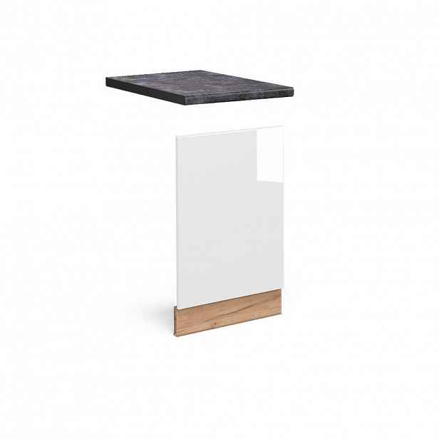Vicco PŘEDNÍ PANEL Fame-Line Bílá vysoký lesk 45 cm , PD Antracit