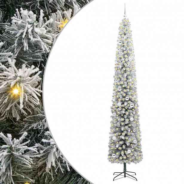 vidaXL Umělý vánoční stromeček Zelená 270 cm PVC, ocel a plast