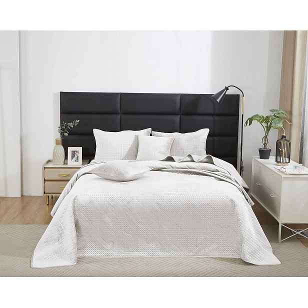Krémová Prošívaný Přehoz Velvet na postel 240x220 Maya