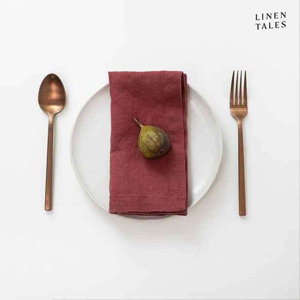 Lněné ubrousky v sadě 2 ks 40x40 cm Marsala – Linen Tales