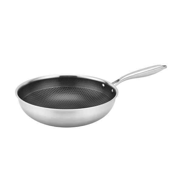 Nerezová pánev WOK KITCHISIMO Chef 28cm nepřilnavý povrch