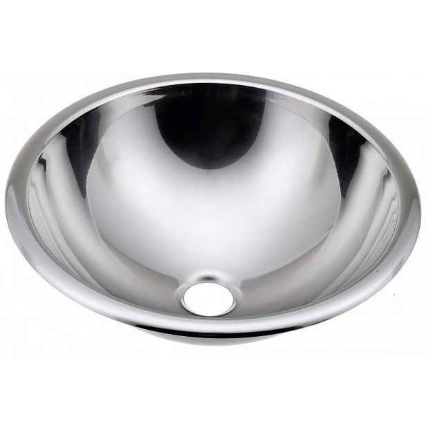 Sapho - Umyvadlová mísa, průměr 41 cm, bez přepadu, nerez 13030.B