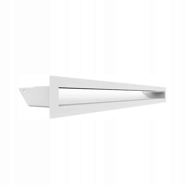 Ventilační mřížka do krbu Kratki Luft Slim 6x60 jednoduchá ozdobná bílá