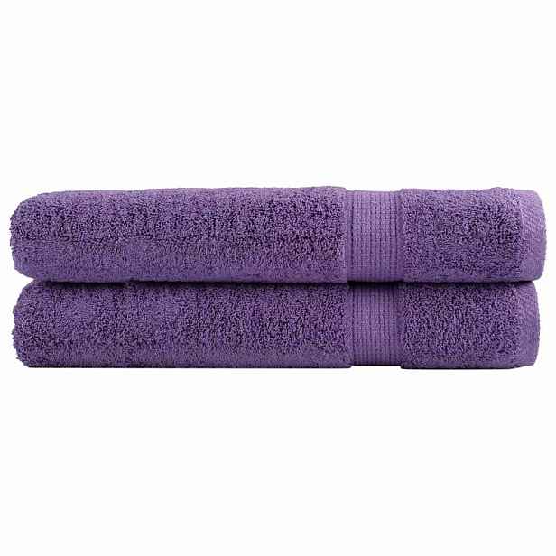 vidaXL Premium ručníky SOLUND 2 ks fialové 80 x 200 cm 600 g/m²
