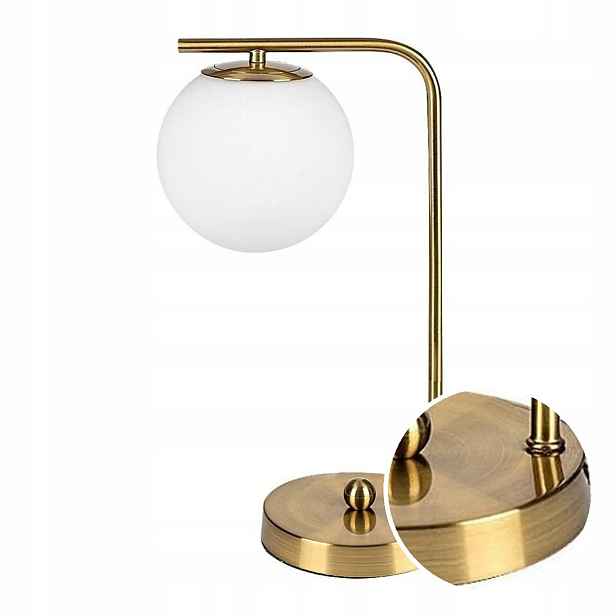 Zlatá stolní lampa E27 35W Stínidlo 13 cm Moderní Kiara Rabalux