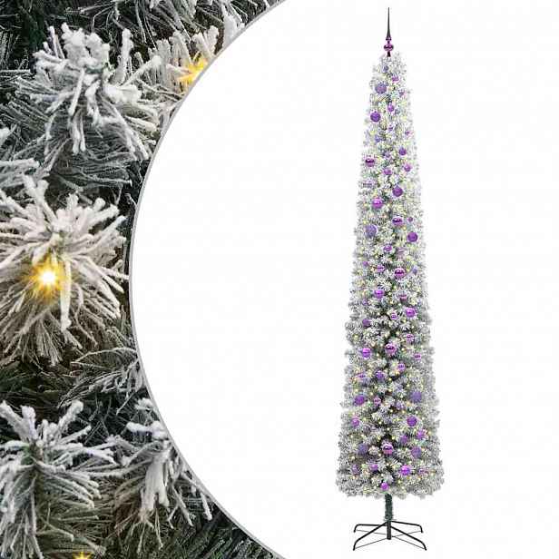 vidaXL Umělý vánoční stromeček Zelená 270 cm PVC, ocel a plast
