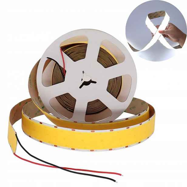 Led pásek Cob Široký Bílý Studený 6000K 1600 Led/m 24V 30mm IP20 5m