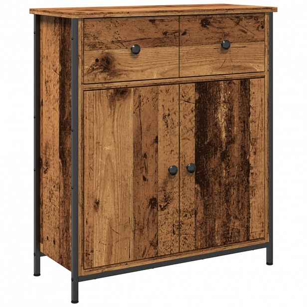 vidaXL Příborník old wood 70 x 30 x 80 cm kompozitní dřevo
