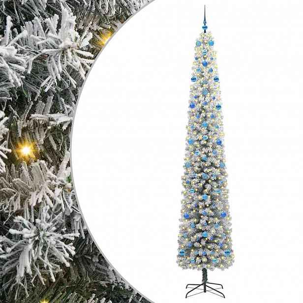 vidaXL Umělý vánoční stromeček Zelená 270 cm PVC, ocel a plast