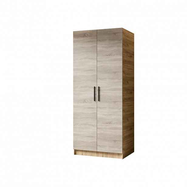 Kier Furniture ŠATNÍ SKŘÍŇ GOLD Dub Craft & Dub Sonoma