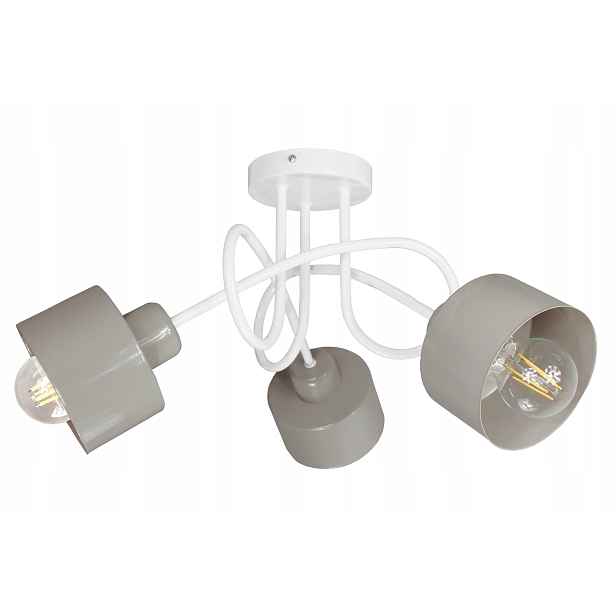Lustr do dětského pokoje Loft závěsné stropní svítidlo bílá šedá lampa