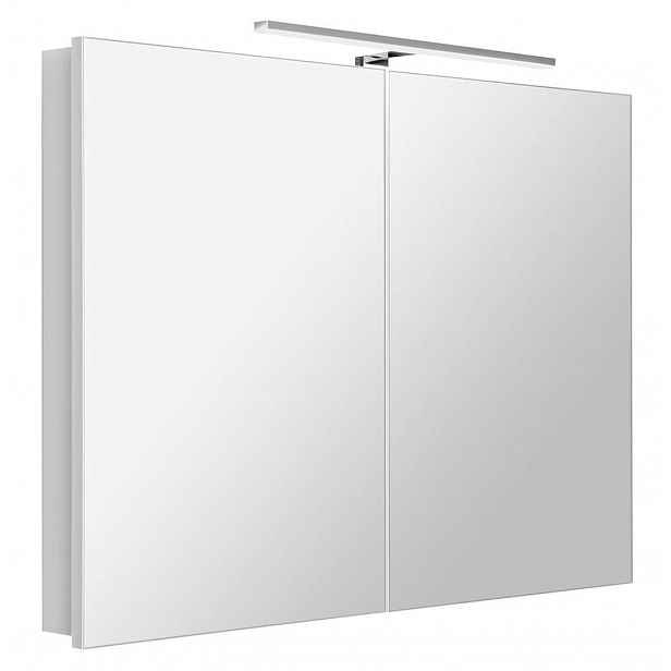 Sapho Greta - Zrcadlová skříňka s LED osvětlením 101x70x14 cm, 2 dvířka, matná bílá GR100-0031