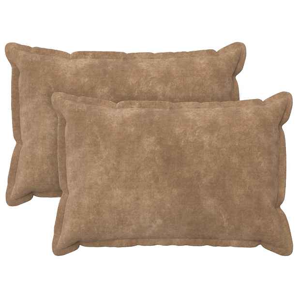 vidaXL Polštář s polštářem HOUTEN 2 ks Taupe Mikrovláknová fleece