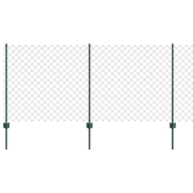 vidaXL Plot s řetězovým odkazem a sloupkem 10 x 1 m Ocel potažená PVC