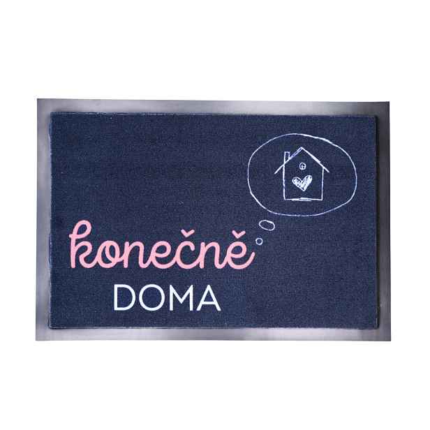 Rohožka Konečně DOMA 40x60 cm, 40x60, modrá, Mercury Flooring