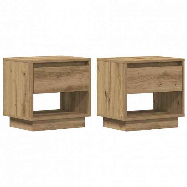vidaXL Noční stolek 2 ks Artisanový dub 45 x 34 x 44 cm