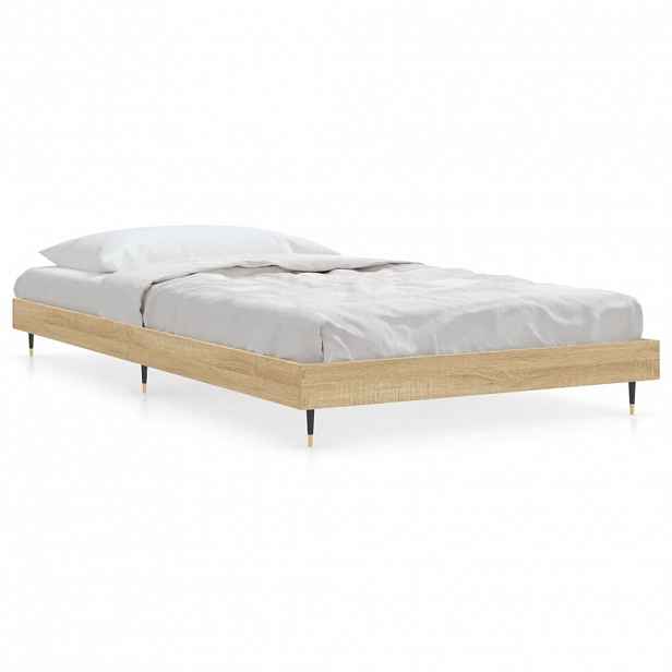 vidaXL Rám postele bez matrace dub sonoma 100x200 cm kompozitní dřevo