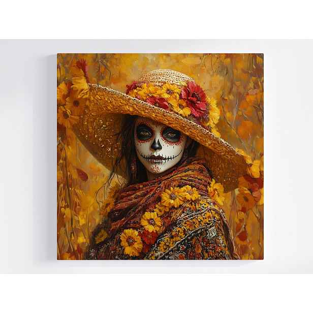 Obraz Na Plátně Canvas Portrét La Catrina Svátek Mrtvých Mexiko 50x50