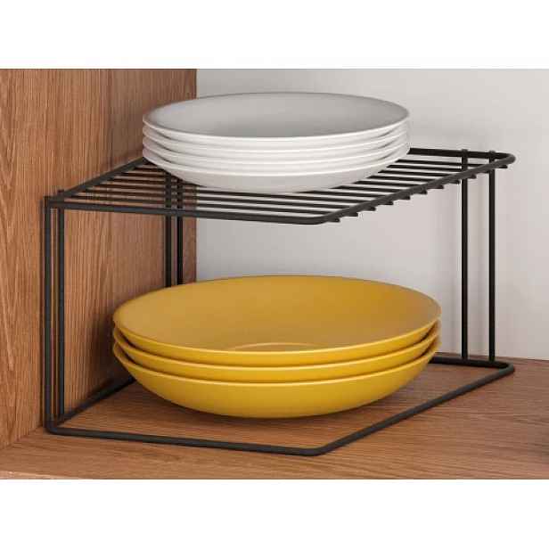 Stojan na talíře do skříňky Lava TouchTherm 25x15 cm, černý