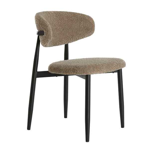 Taupe čalouněná jídelní židle Eniola – Light & Living