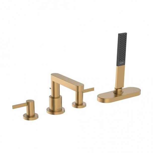 Vanová baterie Hansgrohe Finoris s vanovým setem kartáčovaný bronz 76444140