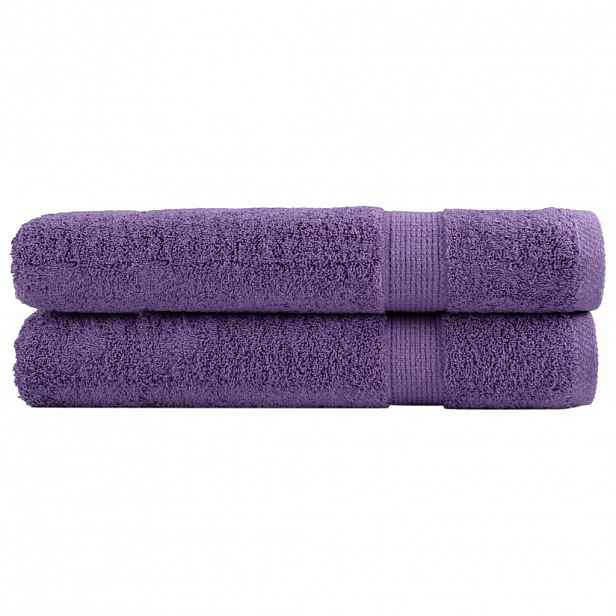 vidaXL Premium ručníky SOLUND 2 ks fialové 100 x 200 cm 600 g/m²