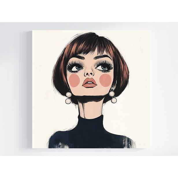 Obraz Na Plátně Plátno Portét Žena Dívka Retro Vintage 50x50