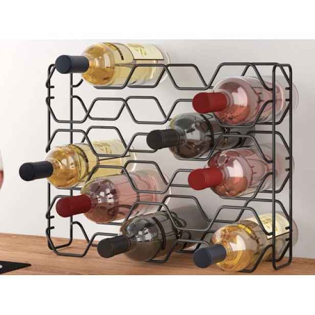 Stojan na lahve Hexagon 15, Lava TouchTherm, černý