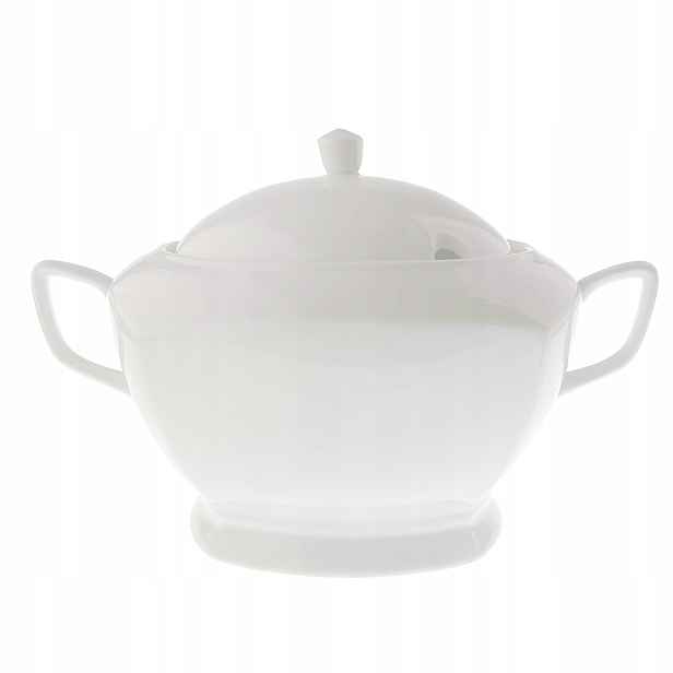 Tadar polévková mísa 2,5 l bílý porcelán s pokličkou