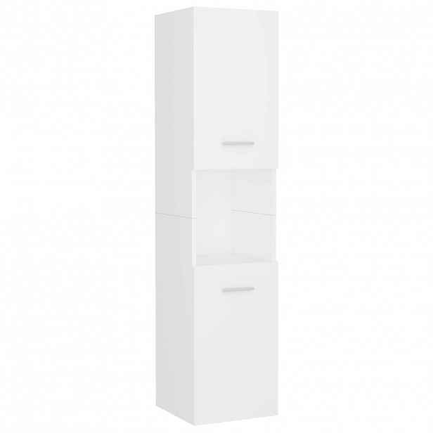 vidaXL Koupelnová skříňka bílá 30 x 30 x 130 cm kompozitní dřevo