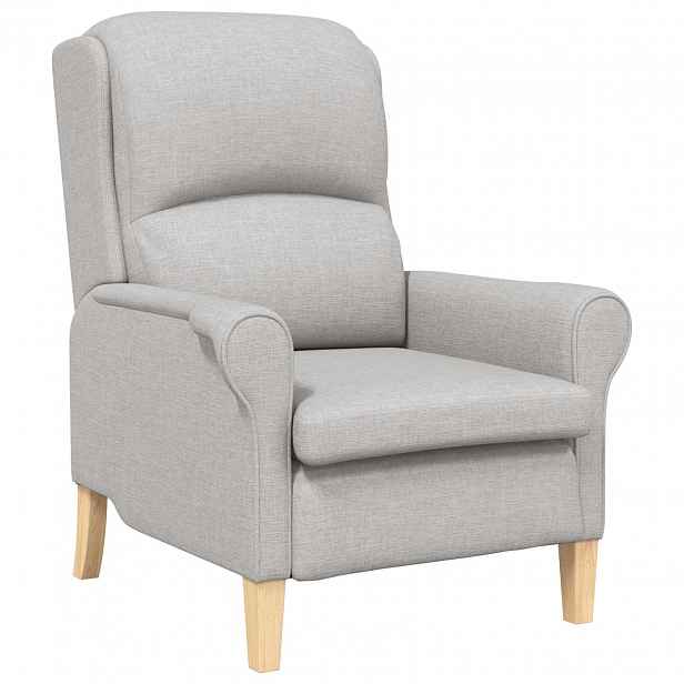 vidaXL křeslo Oblačná šedá textil