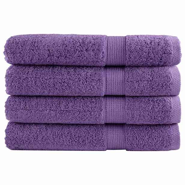 vidaXL Premium ručníky SOLUND 4 ks fialové 100 x 200 cm 600 g/m²
