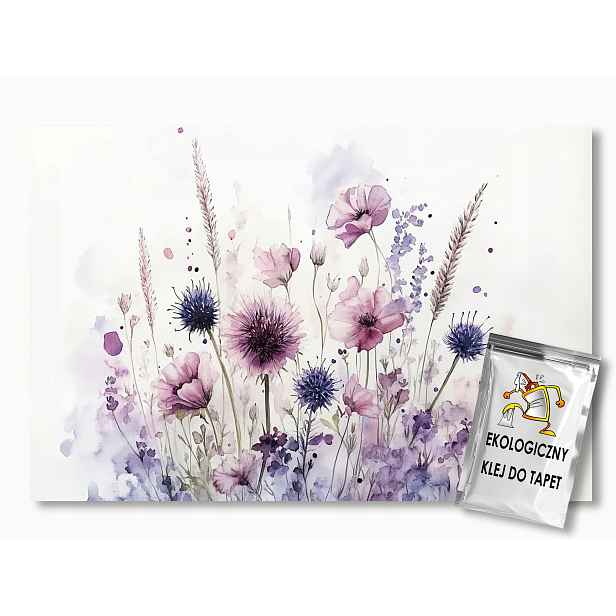 Vliesová fototapeta Natura Zahrada Louka Fialové květy 312x219 130g